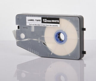 Η άσπρη/κίτρινη/ασημένια ταινία κατασκευαστών ετικετών τοποθέτησε 12mm για το χαρακτηρισμό καλωδίων σε στρώματα