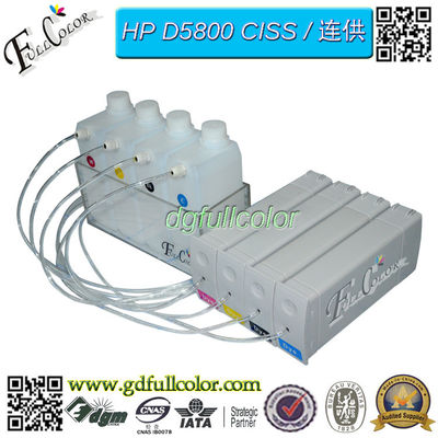 DIY HP81 CISS συμβατό HP Designjet D5800 σύστημα ανεφοδιασμού μελανιού εκτυπωτών BK Γ Μ Υ συνεχές